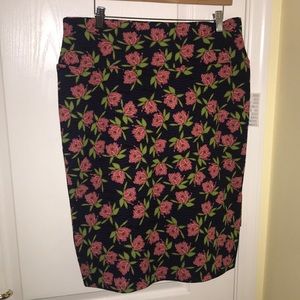NWT LuLaRoe Floral Pencil Skirt